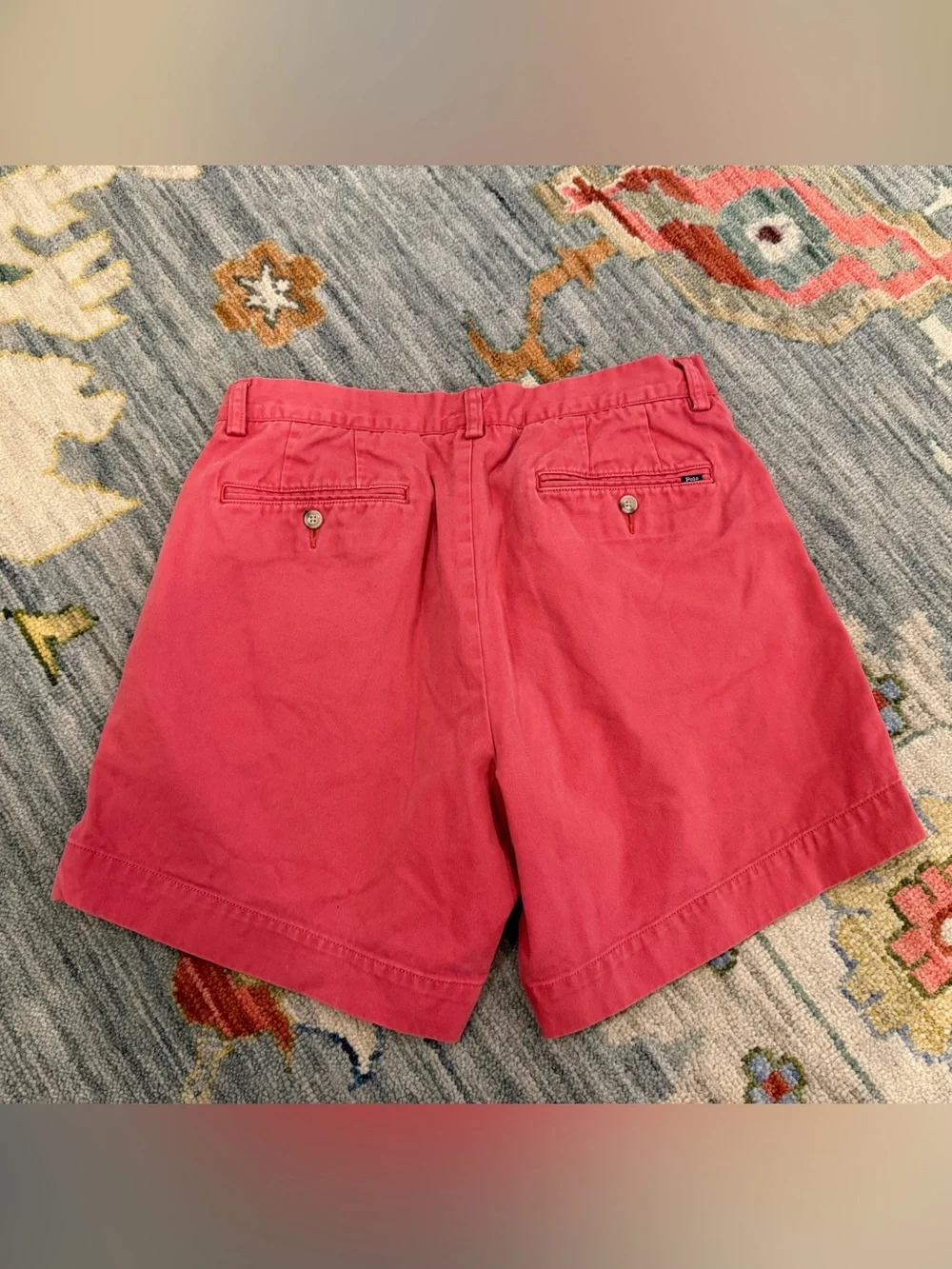 Polo Ralph Lauren Shorts Mens size 33 Red Classic Fit 6” Chino Cotton
